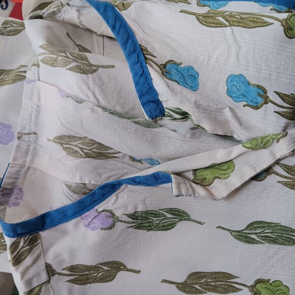 1OF1 Vintage 1950's Blouse top Sleeveless Button-Up Floral Handmade Cotton - Picture 9 of 9